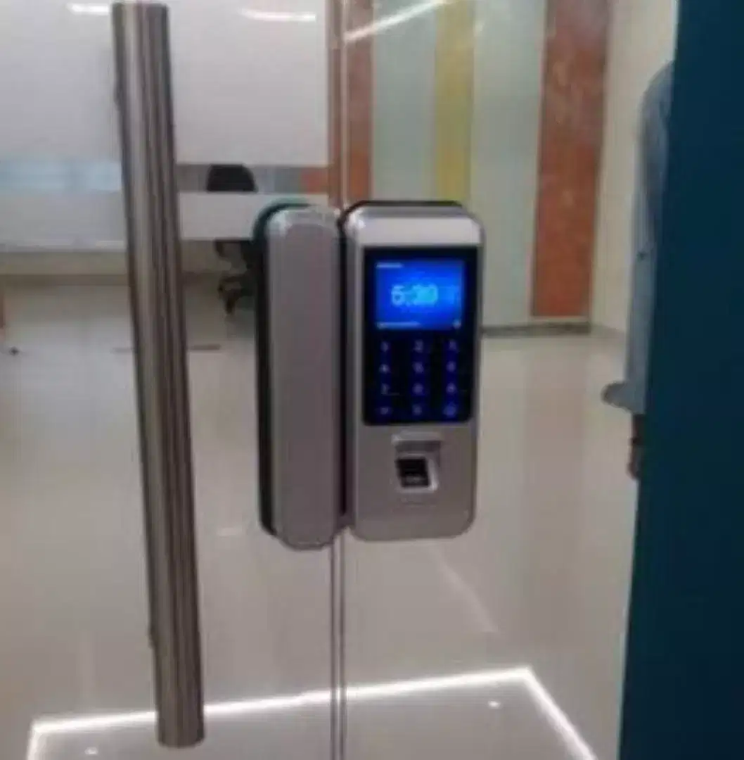 Glass to glass electric lock