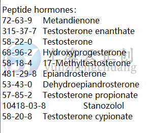 Peptide hormones Metandienone