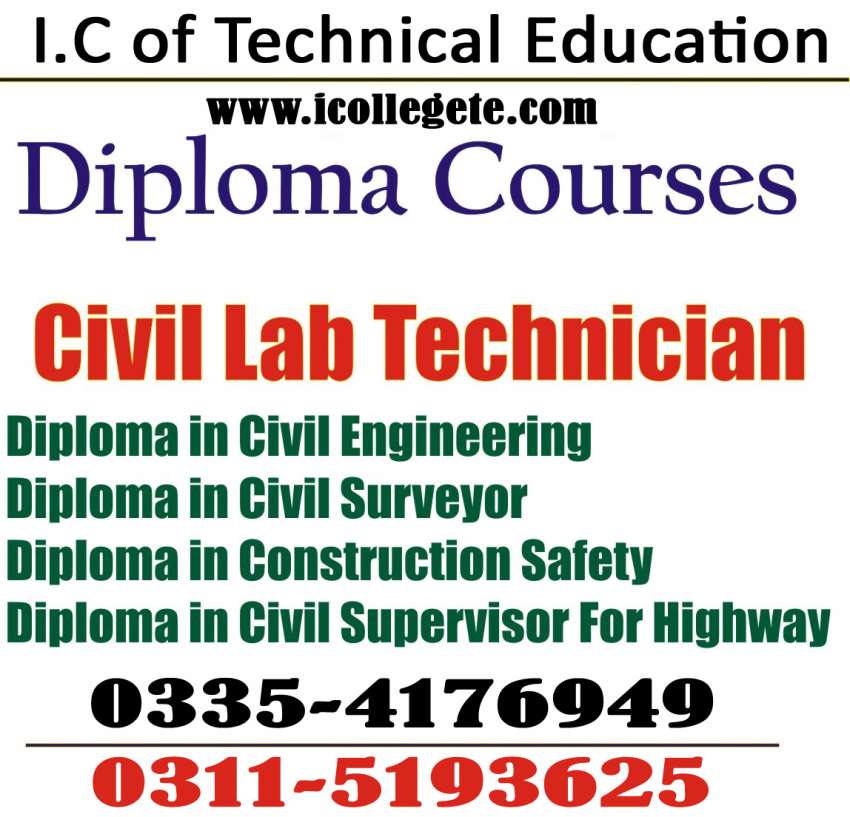 Best Civil Lab Technician Course In Khushab,Narowal