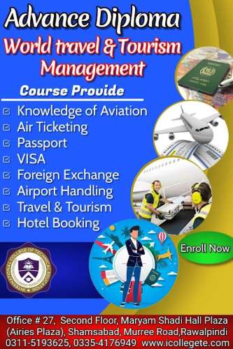 World Travel Tourism Course In Rawalpindi,Saddar