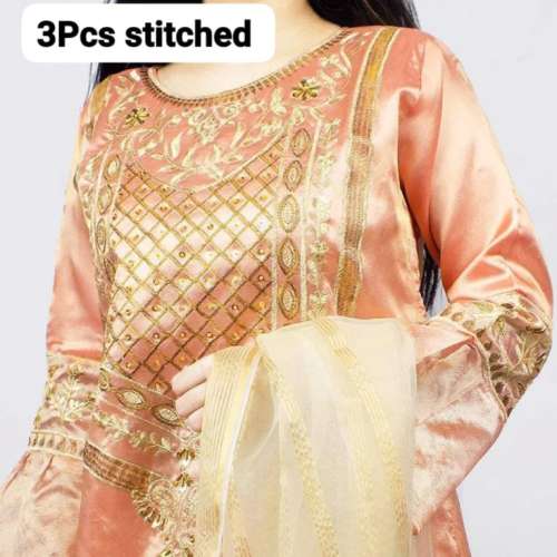 3Pcs stitched women suit masori handwork available in very cheap price 