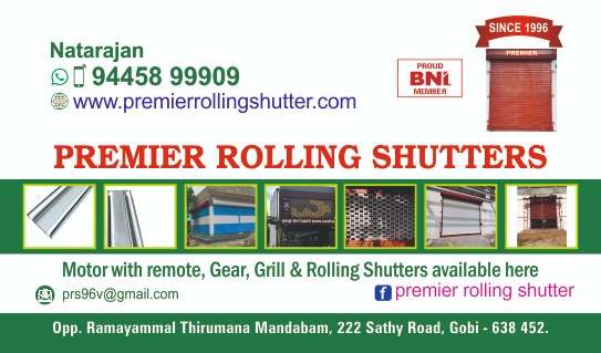 Premier Rolling Shutter Works in  Dharapuram Kadathur Kamanaicken Palayam