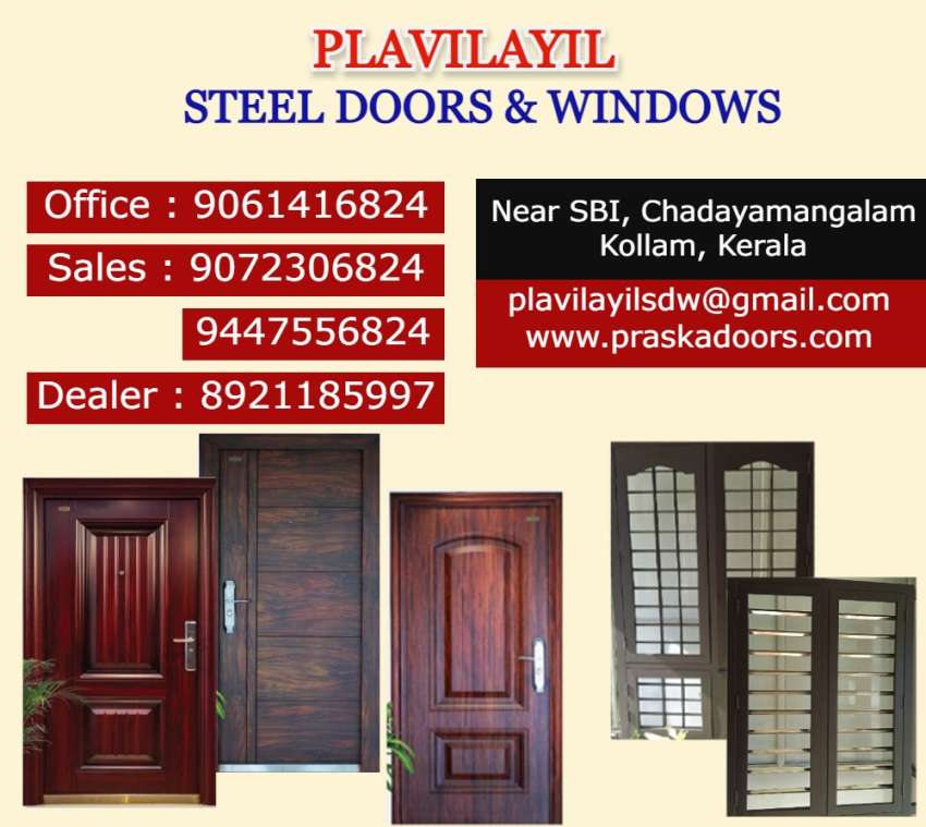 Best Steel Door Suppliers  Dealers in Attingal Venjarammoodu Kilimanoor Anchal