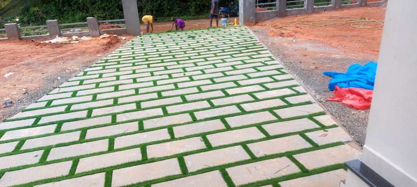 Best Natural Stone with Grass Works in Parappanangadi  Tanur  Tirurangadi