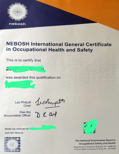 Nebosh, iosh ,osha ,skill based diplomas and other all safety courses