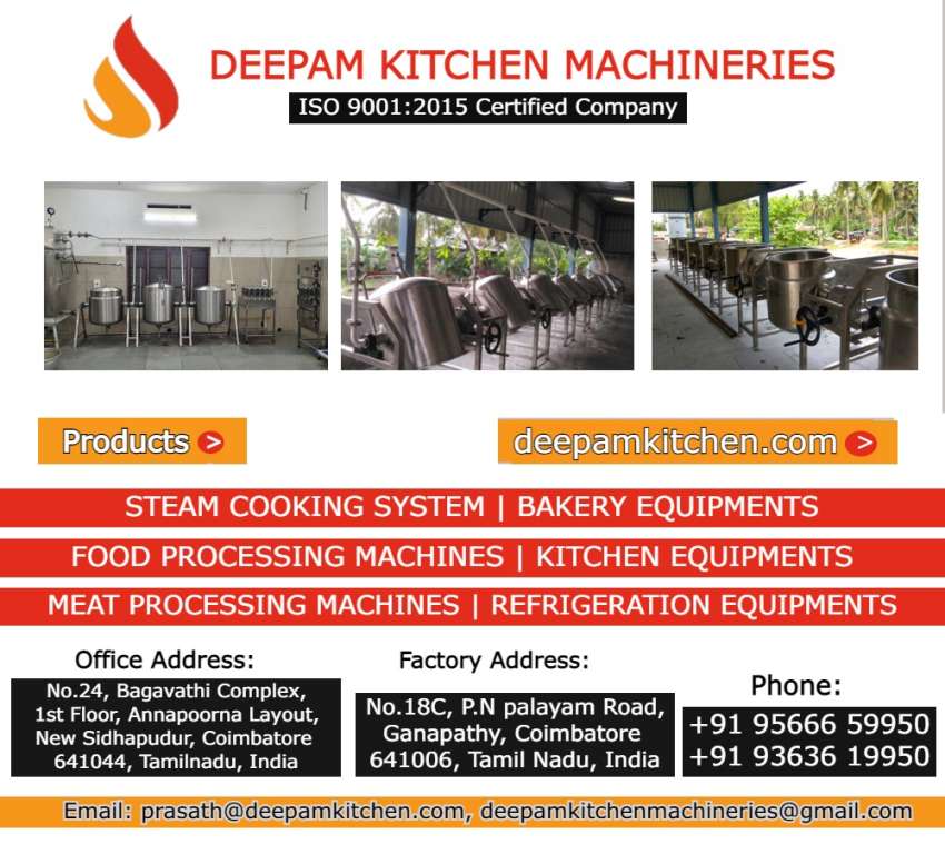 Best Bakery Equipment Manufacturers in Coimbatore Ukkadam Gandhipuram RS Puram