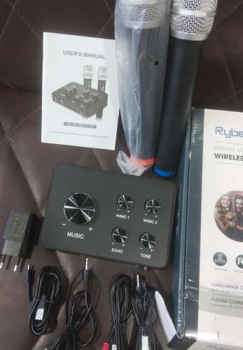 Rybozen Wireless Microphone Karaoke Mixer System