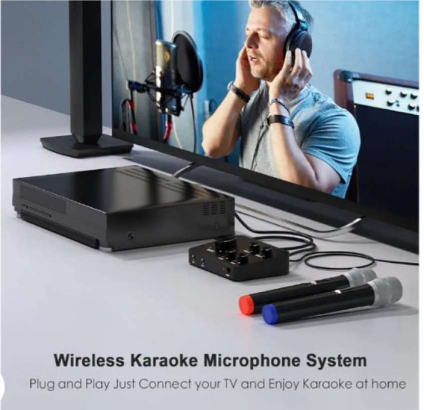 Rybozen Wireless Microphone Karaoke Mixer System