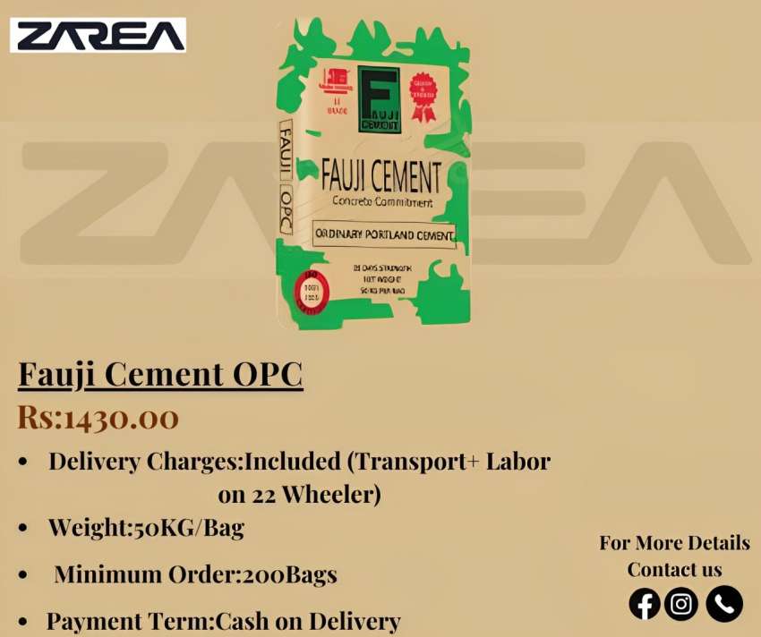 Fauji Cement Available on ZAREA