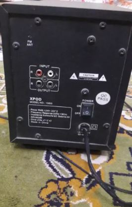 XPOD k orignal speakers hai with mini Buffer