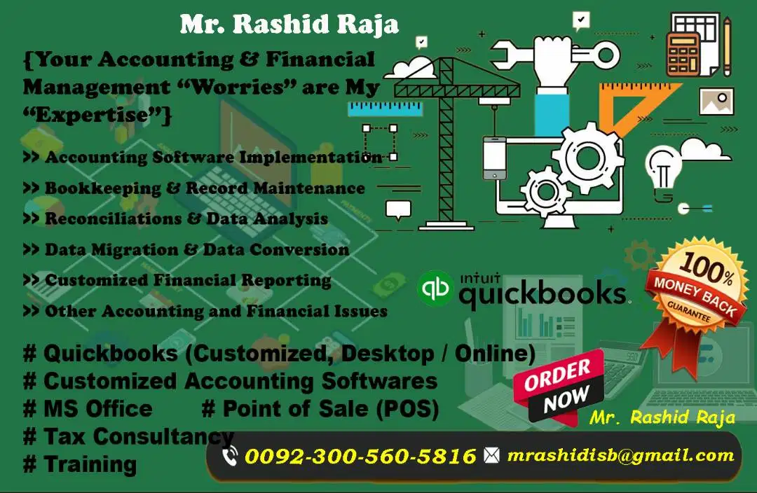 I PROVIDE QUICKBOOKS, POS/TAX CONSULTANCY & ACCOUNTING SOFTWARE RWP