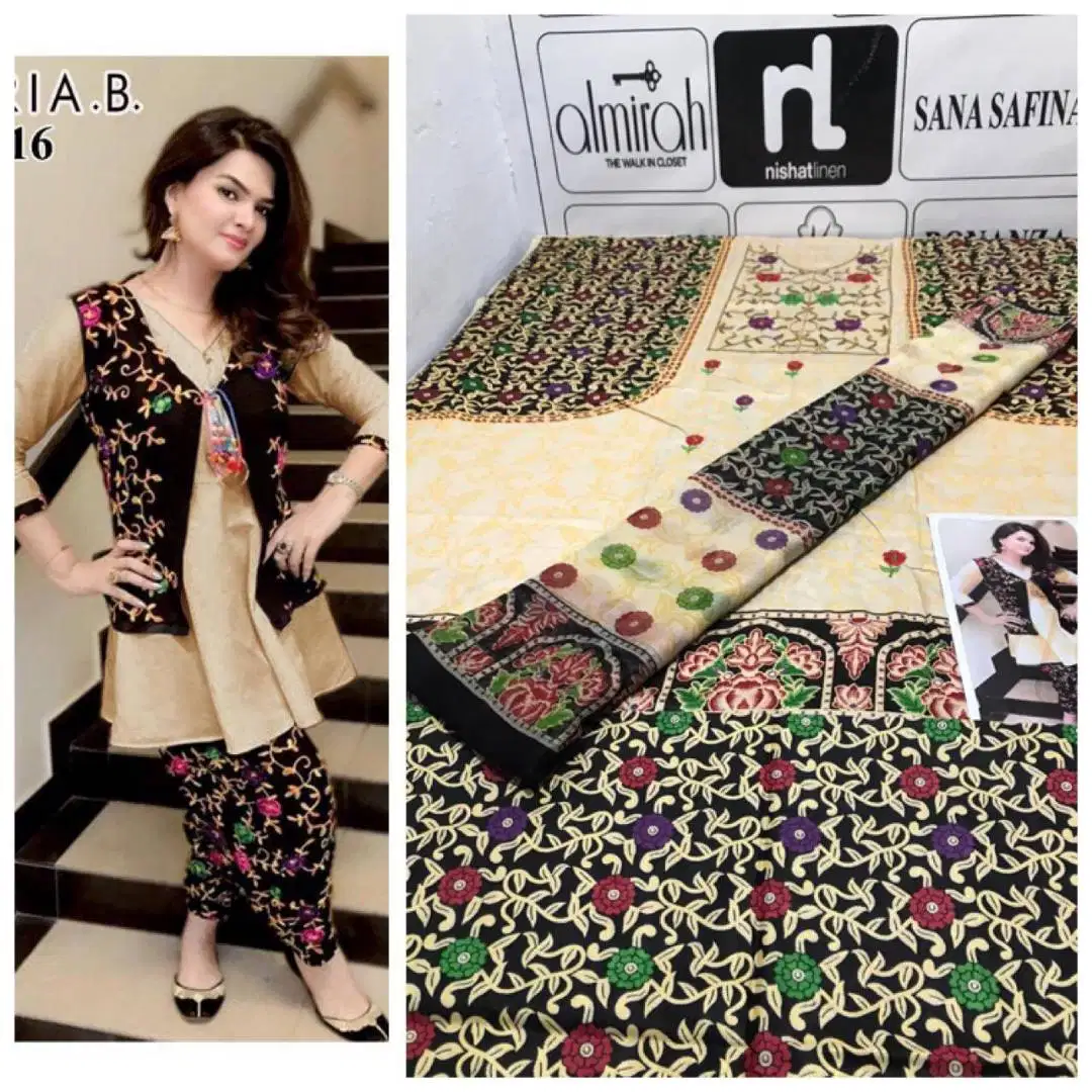 3Pc Suit with Chiffon Dupatta