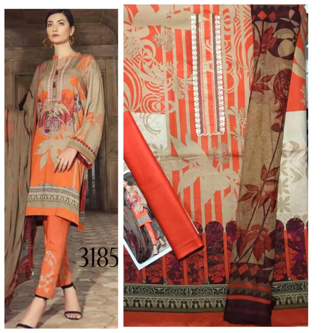 3Pc Suit with Chiffon Dupatta