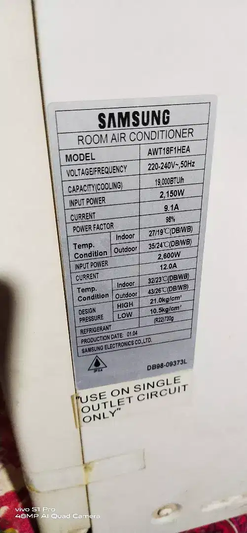 Samsung 1.5 tun window ac