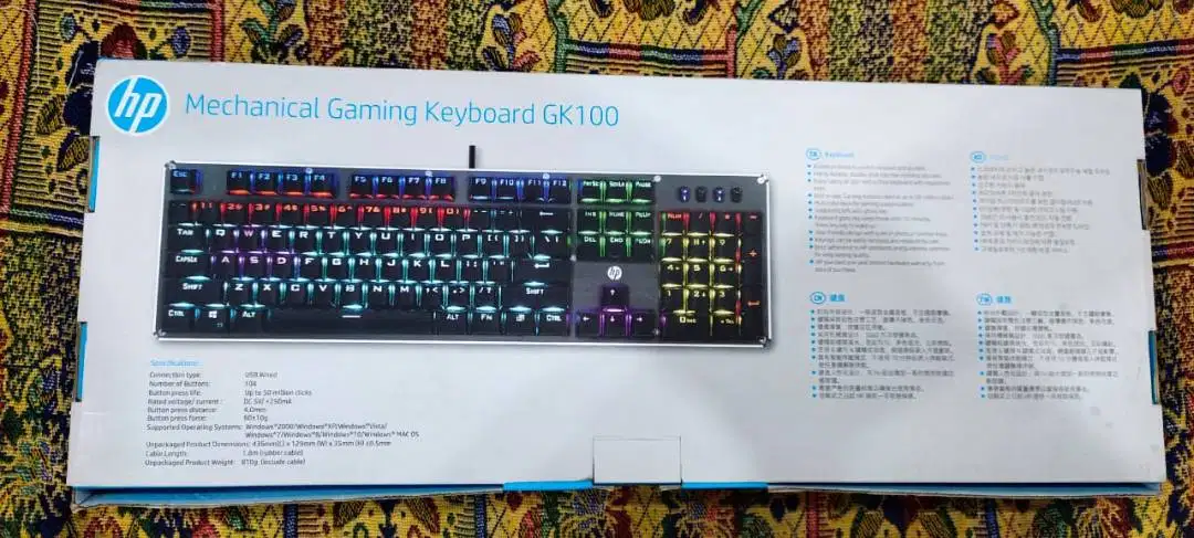 HP GK100 Gaming Wired Mechanical Keyboard for sale in khanewal