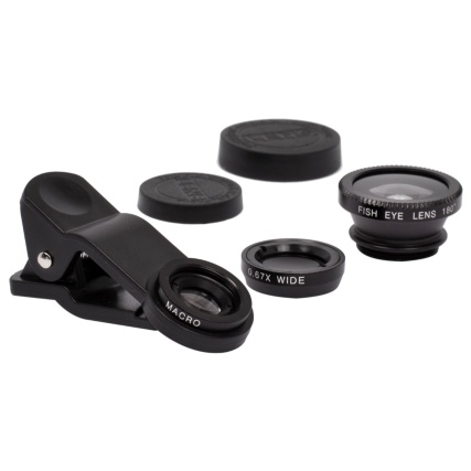 professional 3 In 1 - Clear Zoom Mobile Camera Lens width free mobile holder