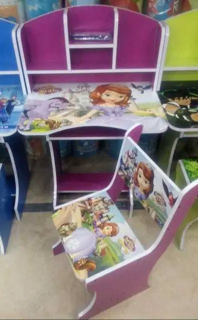 Kid's Study Table And Chair Frozen, BenTen, Sofia, Spiderman,Dora