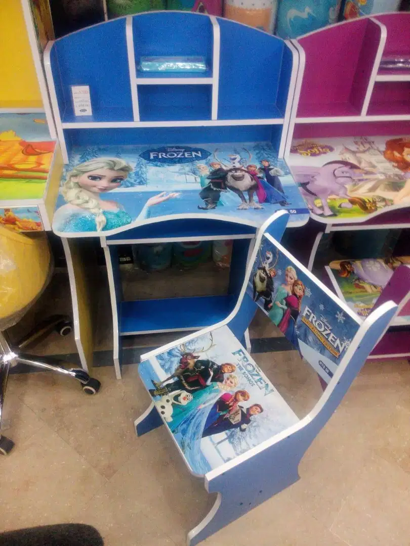 Kid's Study Table And Chair Frozen, BenTen, Sofia, Spiderman,Dora