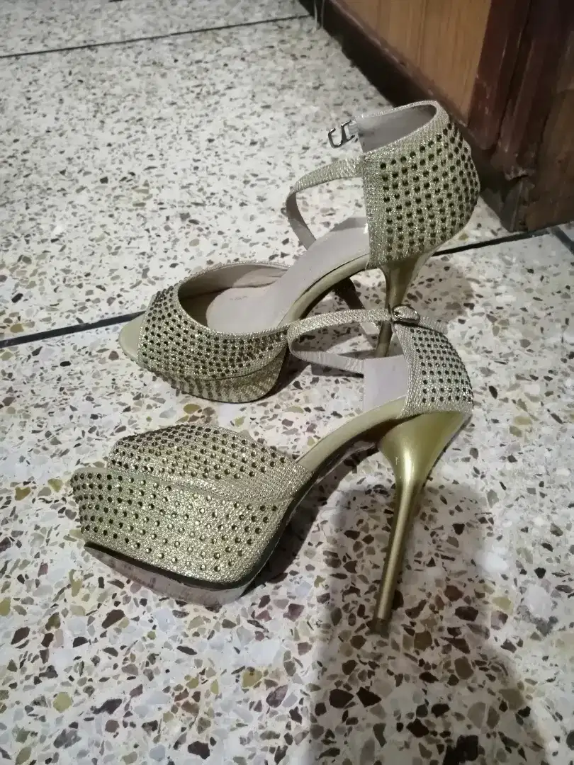 Bridal golden & silver shoes available for sale