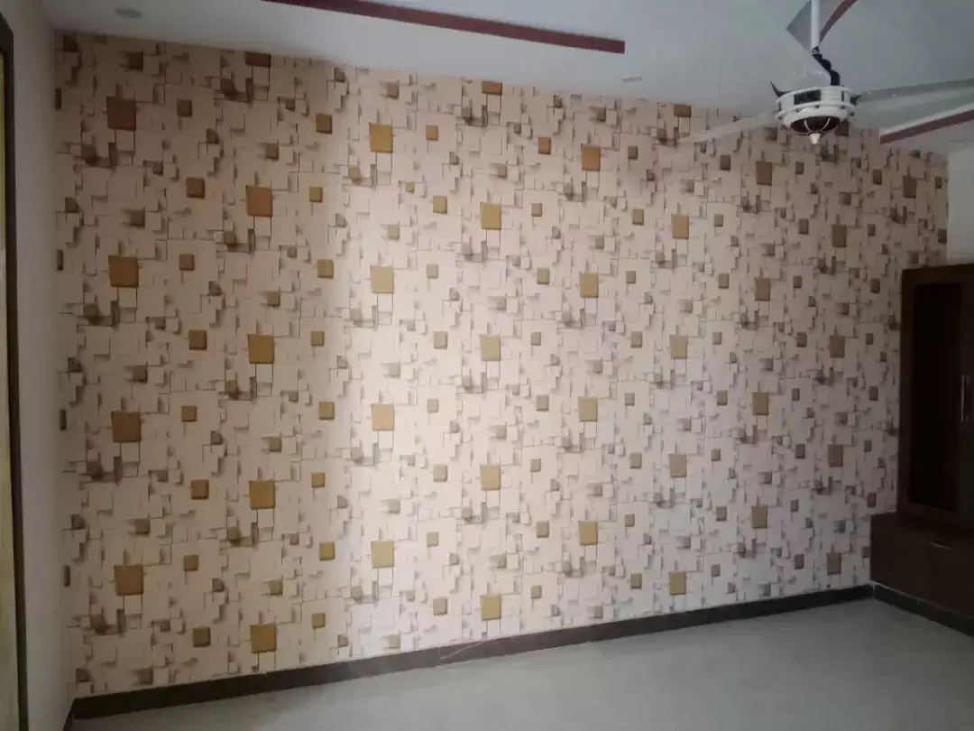 Wooden floor vinyl floor glass paper ceiling wallpaper roller blinds