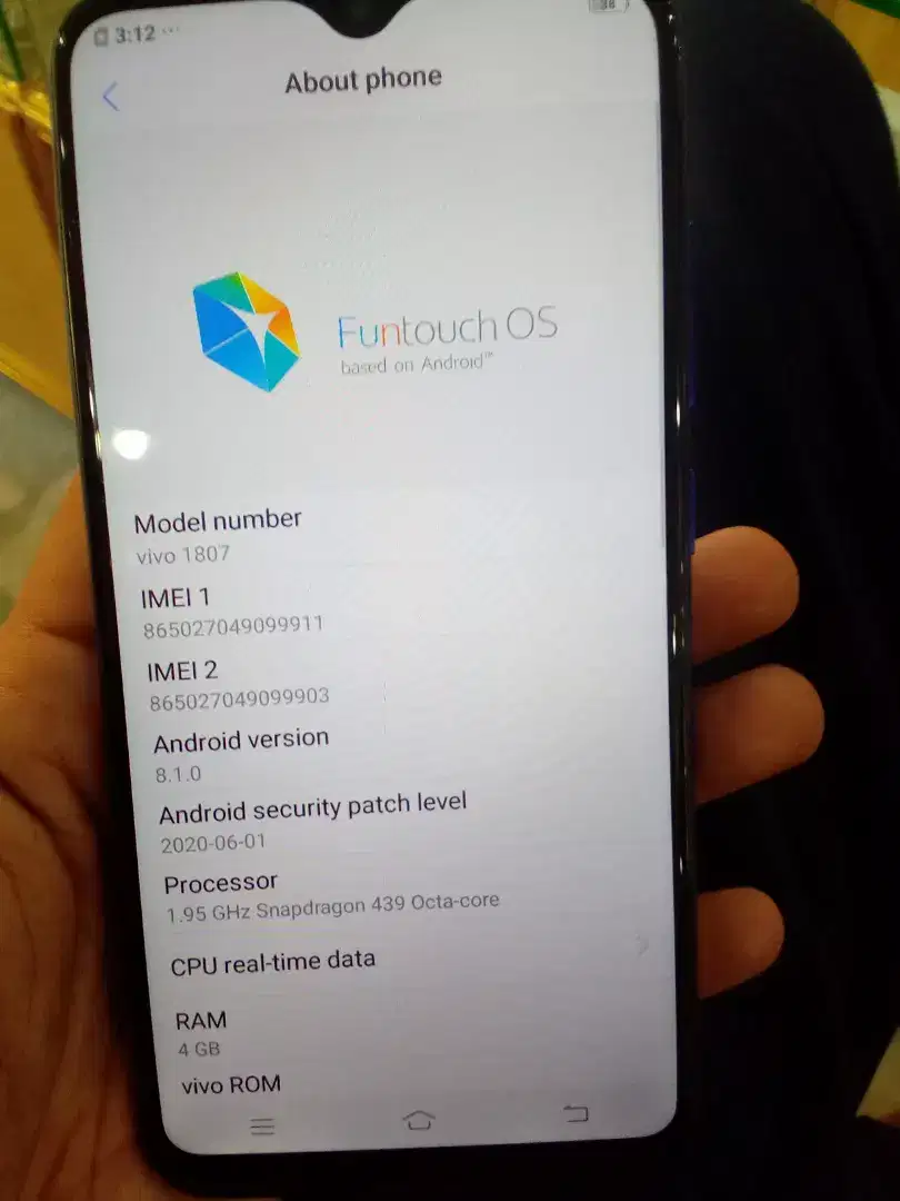 Vivo Y95 smartphone for sale in khanewal