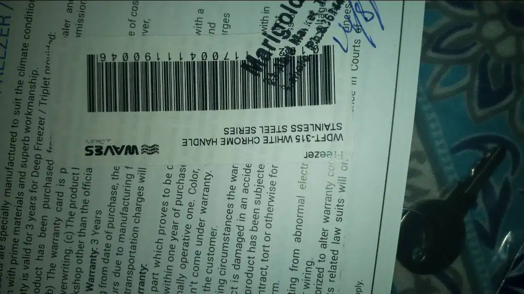 Waves Deep Freezer | WDFT-315 White Chrome Stainless Steel Series for sale