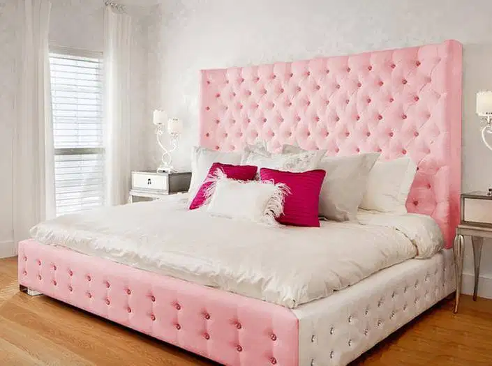 Bed Pink Velvet Product code:B-76_48 in Karachi