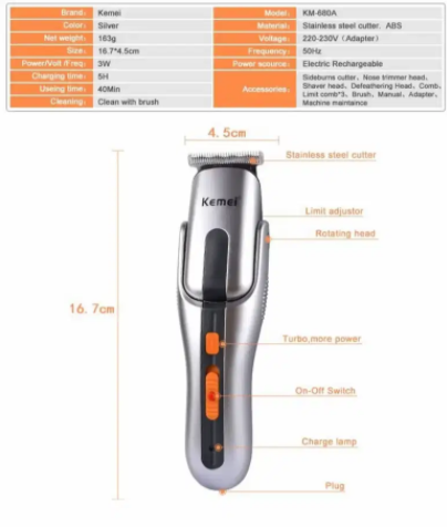 New Kemei 8 in 1 Full Body Groomimg Kit Trimmer Shaver for Men / Women for sale