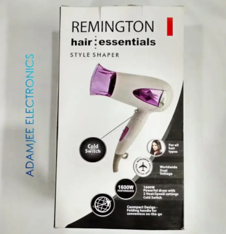 New Remington Hair Dryer 1600W with 2 Speed settings and Cold Switch for sale
