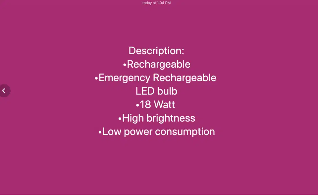 Emergency , Rechargeable , 20 Watt LED bulb available for sale