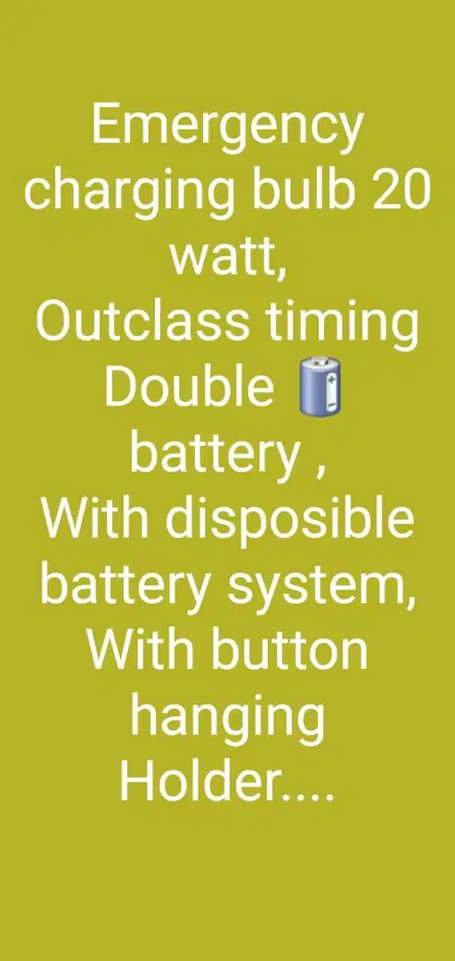 Emergency , Rechargeable , 20 Watt LED bulb available for sale
