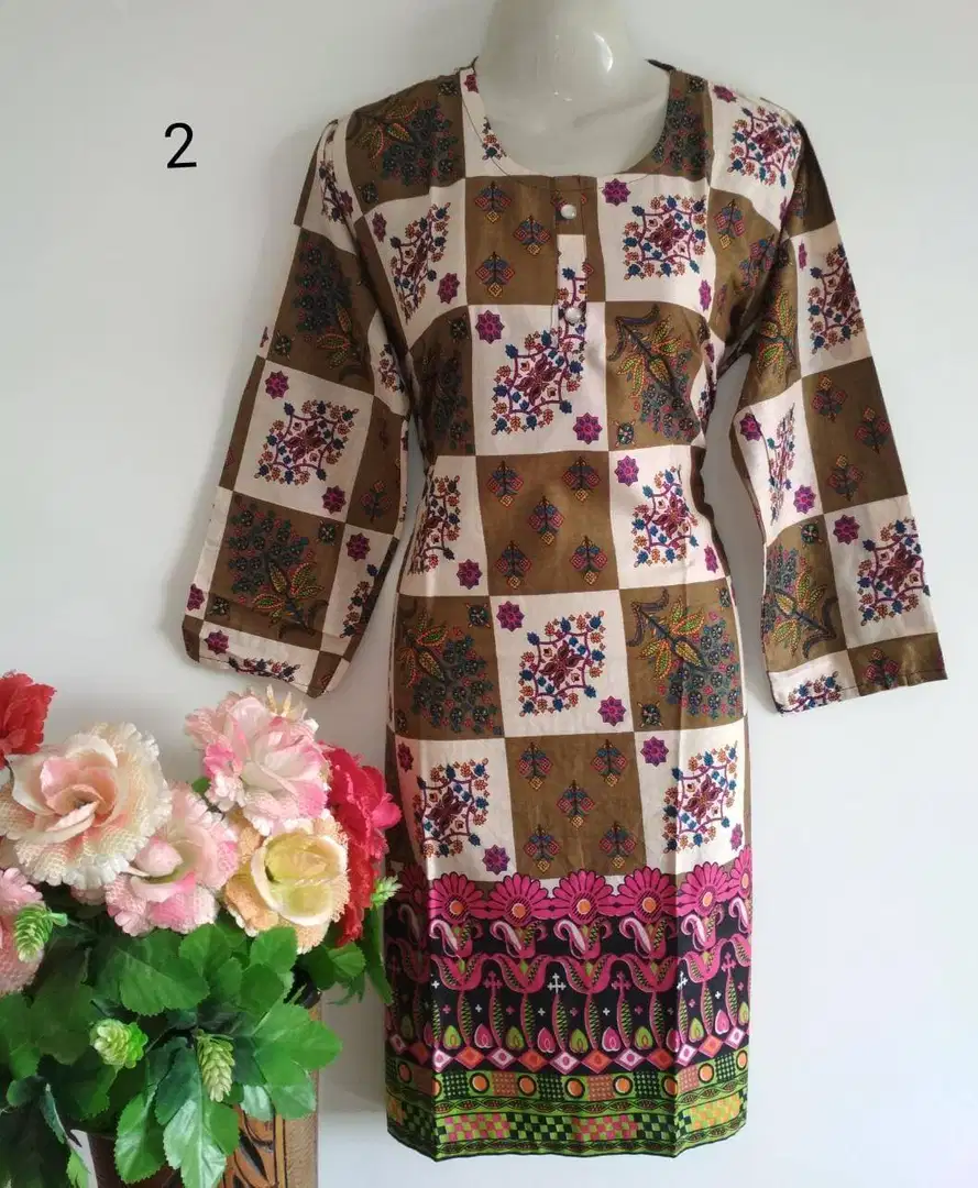 Lawn Digital Printed Kurties available for sale