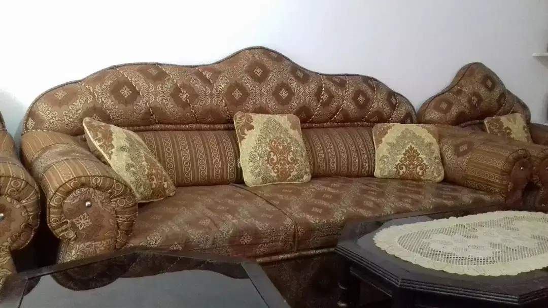 Sofa set and tables is for sale