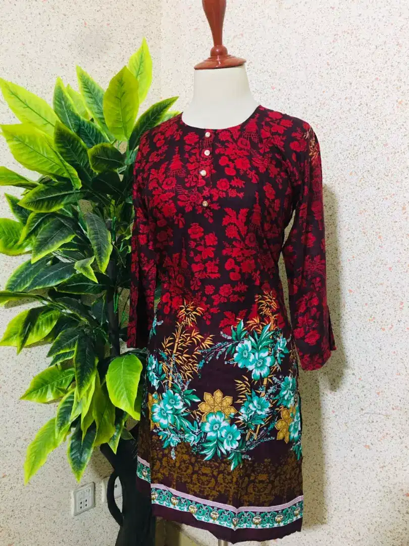 Lelan&lawn Kurtis stenderd size(36 to 37)length (19 to 21)chast For Sale