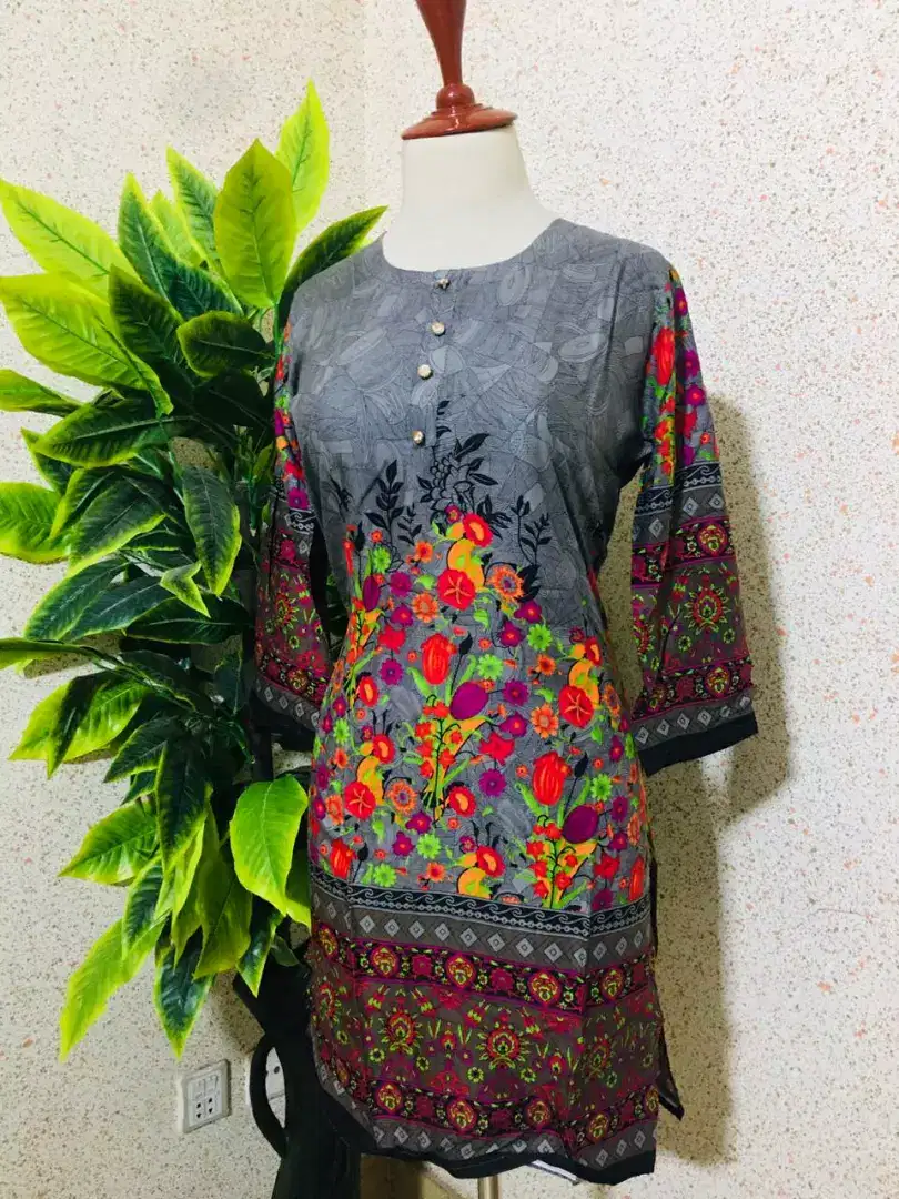 Lelan&lawn Kurtis stenderd size(36 to 37)length (19 to 21)chast For Sale