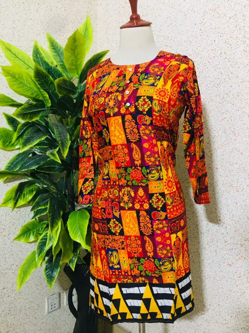Lelan&lawn Kurtis stenderd size(36 to 37)length (19 to 21)chast For Sale