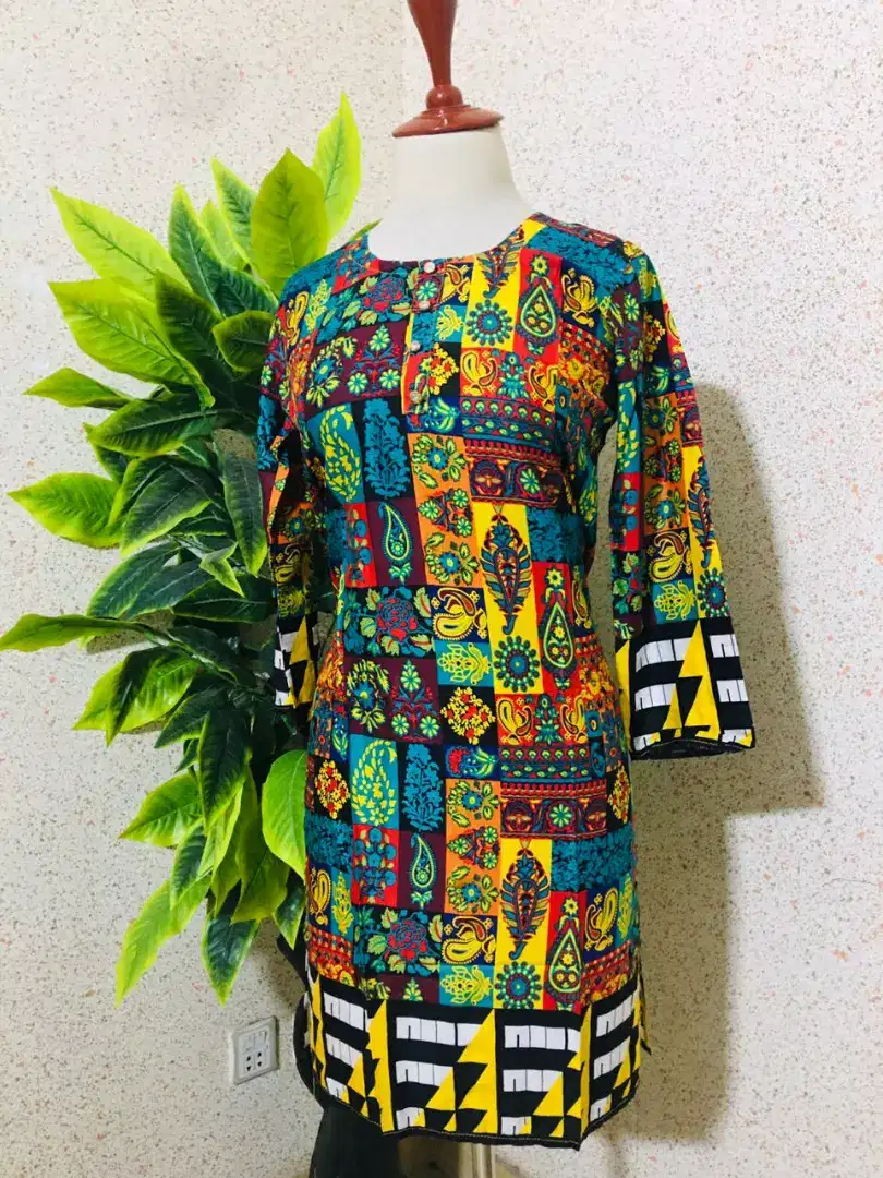 Lelan&lawn Kurtis stenderd size(36 to 37)length (19 to 21)chast For Sale