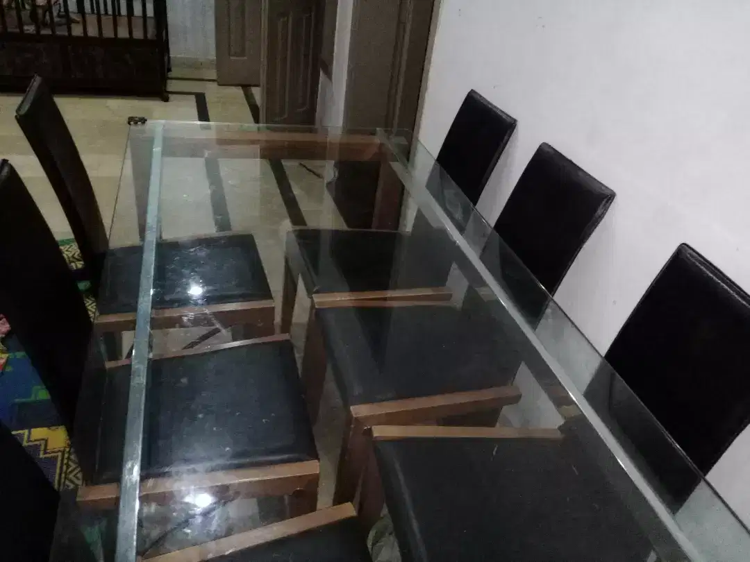 Glass top Dining table Available for sale