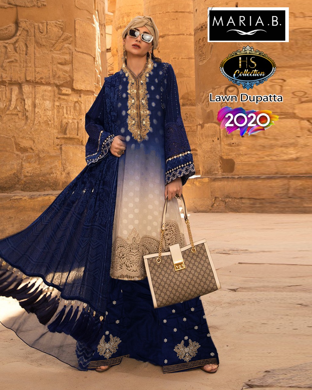 Neck Embroidered 03 Pieces Dress