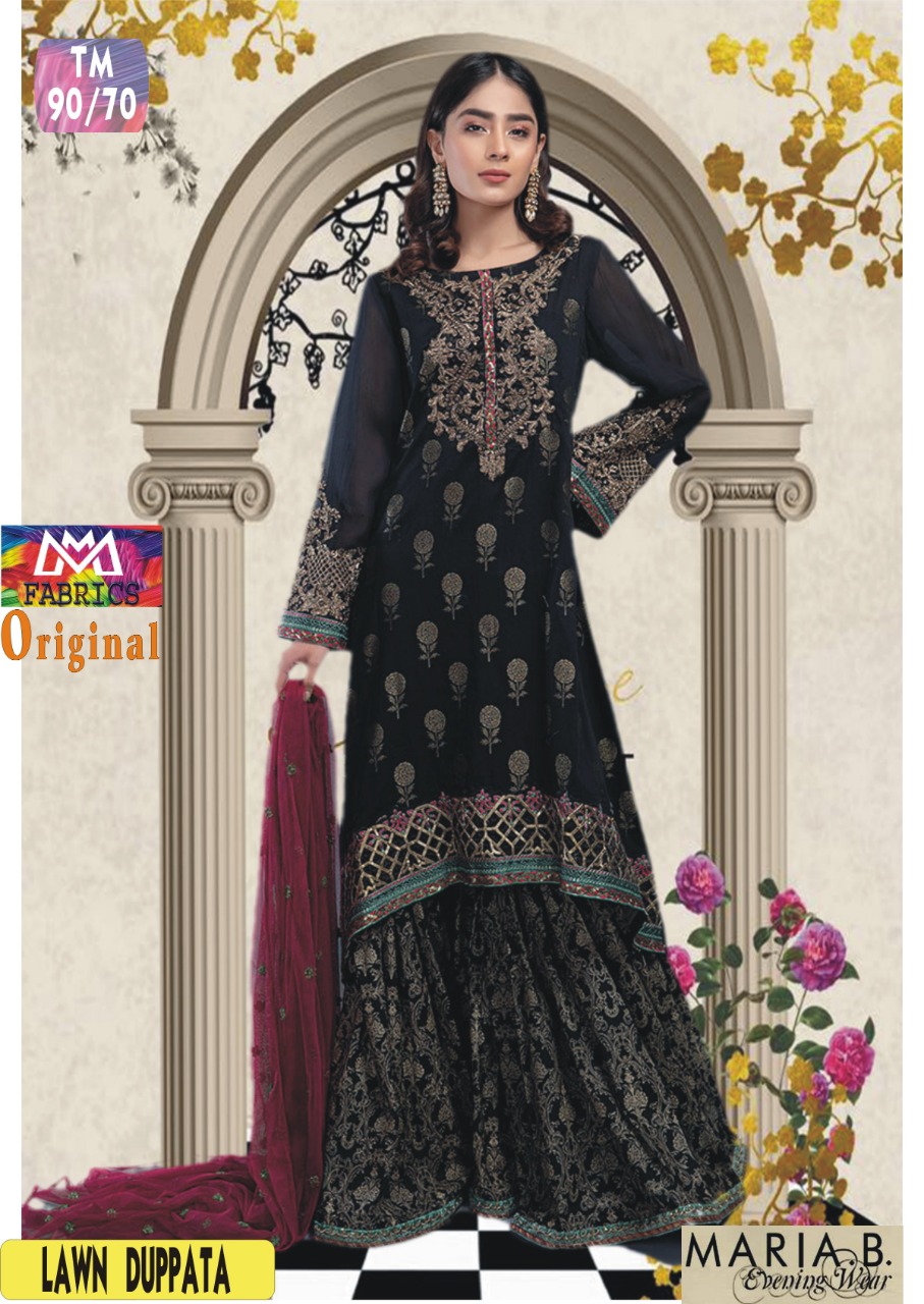 Neck Embroidered 03 Pieces Dress
