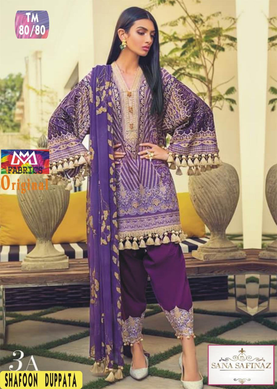 Neck Embroidered 03 Pieces Dress