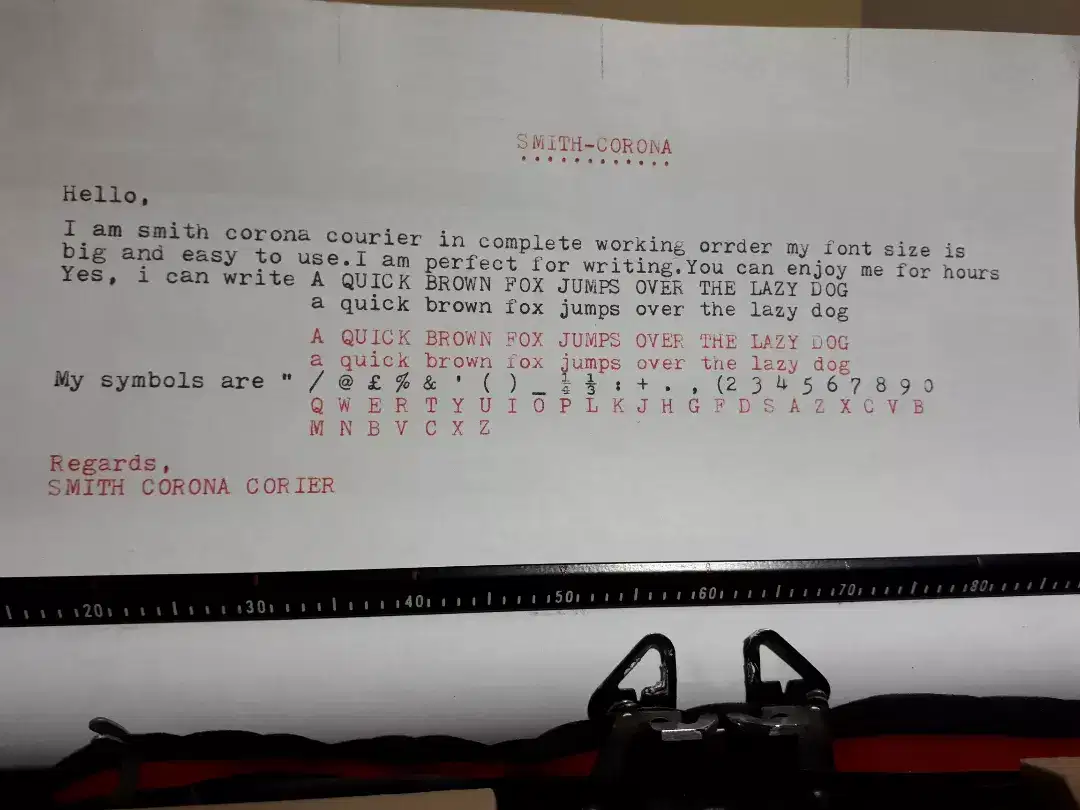 1970s Smith corona Courier Typewriter Available For Sale in Lahore