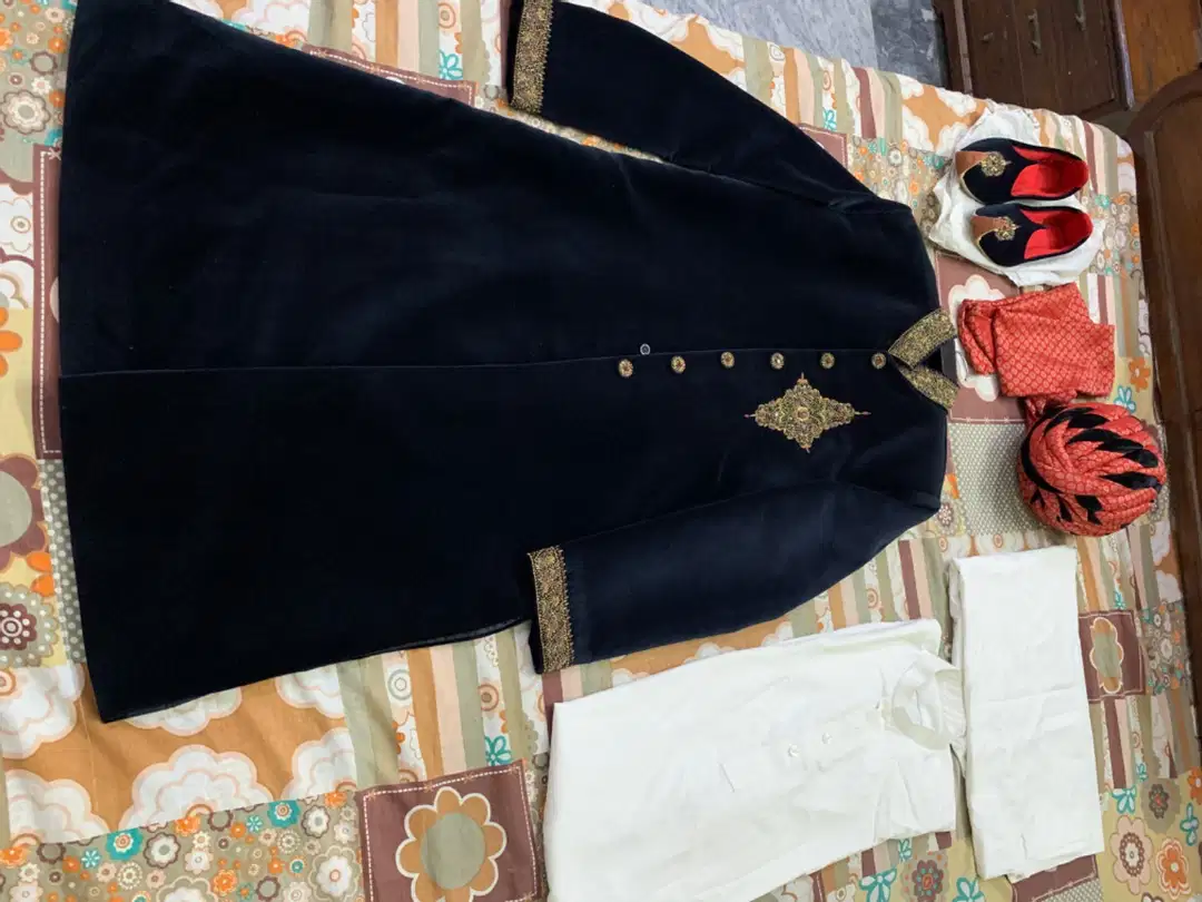 Groom’s Velvet Sherwani Available For Sale In Islamabad
