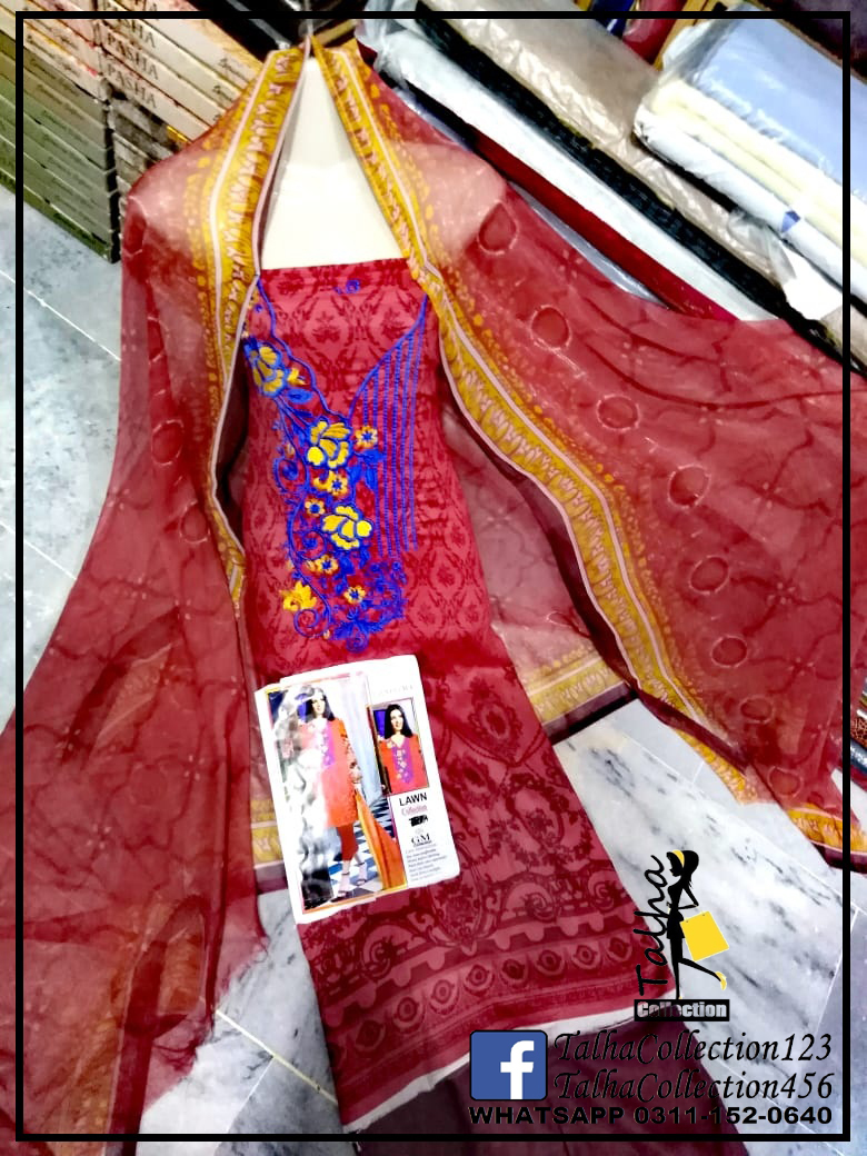Designer Lawn Suit ( AD-1 )