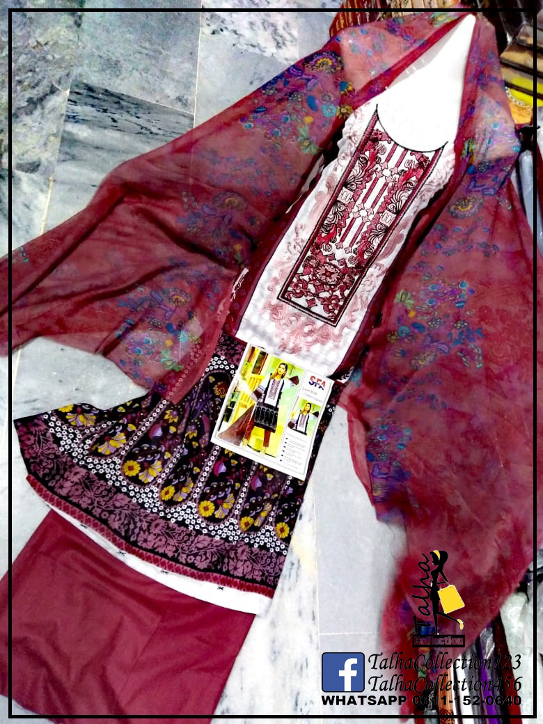 Designer Lawn Suit ( AD-7 )