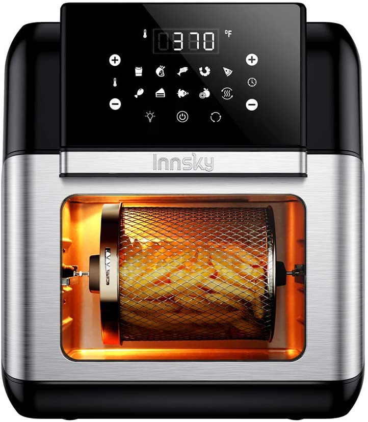Innsky Air Fryer, 10.6-Quarts Air Oven, Rotisserie Oven,