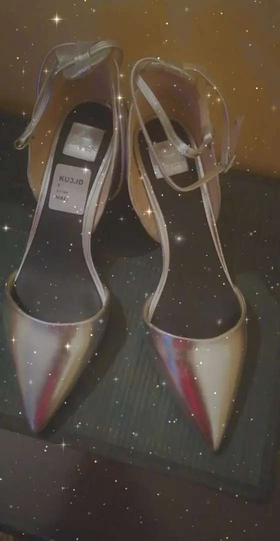 Brand new UK silver heels Available For Sale in Rawalpindi