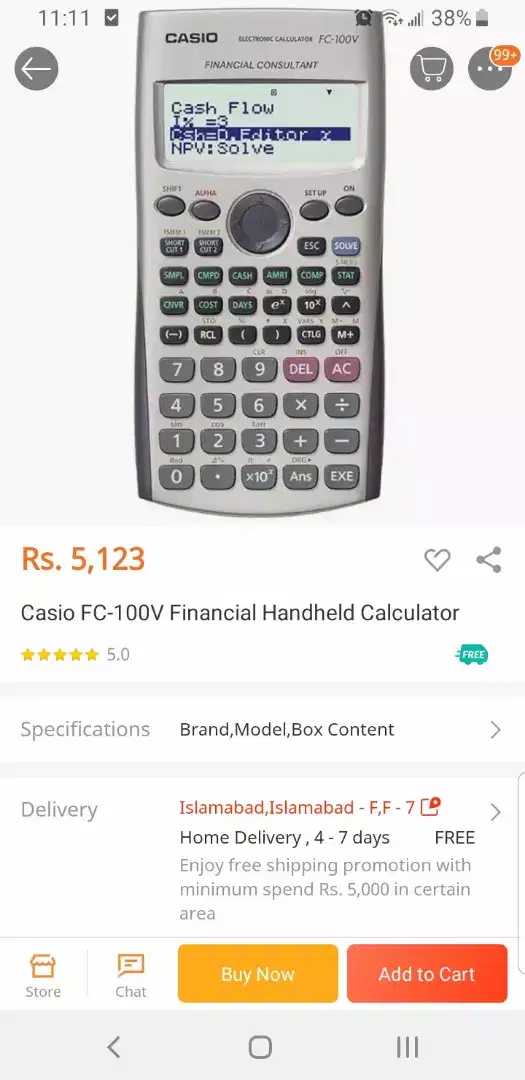 Casio FC-100V Financial Consultant Calculator available for sale