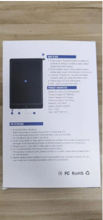 Lcd writing tablet (digital slat)