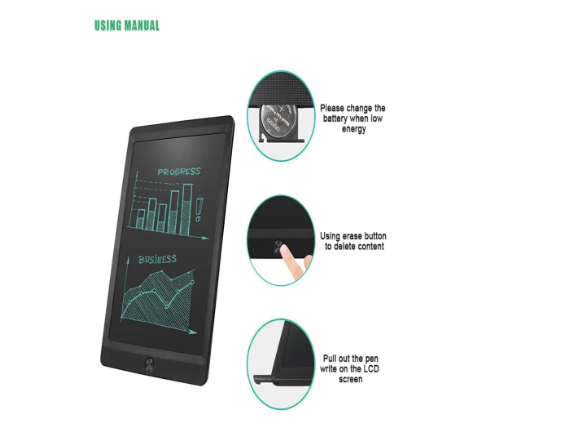 Lcd writing tablet (digital slat)